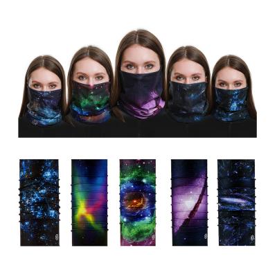 China Multifunctional Used Outdoor Bandana Bandana Polyester Tubular Quick Dry Protective Face Scarf Outdoor Neck Cuff With Earloops for sale