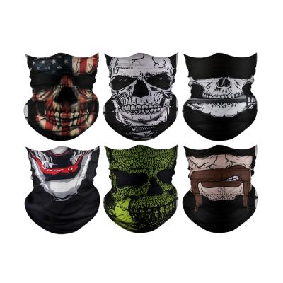 China Tube Seamless Fabric 6 Pack Skull Mixed Peach Polishes Seamless Tuban Neck Cuff Scarf Headwear Bandanas for sale