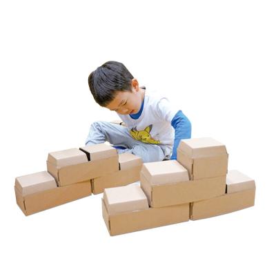 China The Best Multiple Activity Quality Building Paper Brick Toy Stacker Block for sale