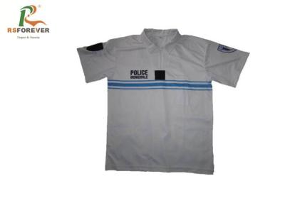 China Camisetas respirables para la impresión de la sublimación, OEM blanco del poliéster del polo del cuello de la cremallera en venta