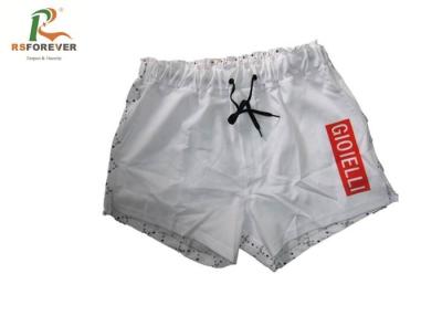 China White Elastic Waistband Womens Board Shorts Customized Size In Summer for sale