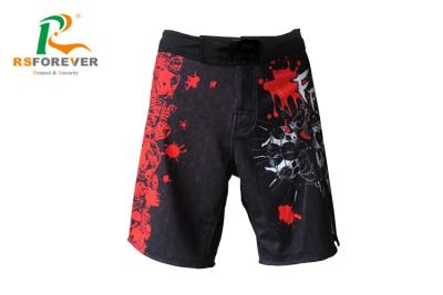 China Comfortable Polyester Fighting Skeleton Shorts With Inner Mouthguard Pocket for sale