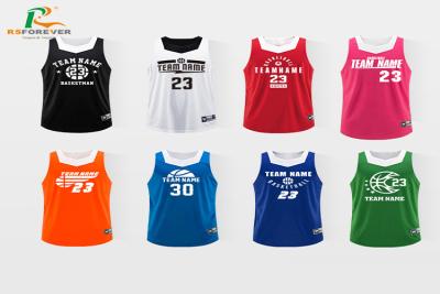 China Tank Top Style CMYK Color Custom Team Sportswear / Jersey Basketball Uniform for sale