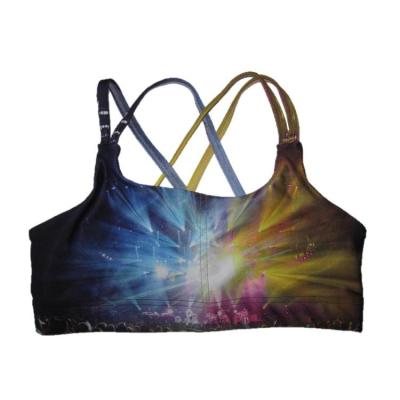 China OEM Design Over sized Sexy Sublimation Full Printing Yoga Sports Bra Custom  for Girl for sale