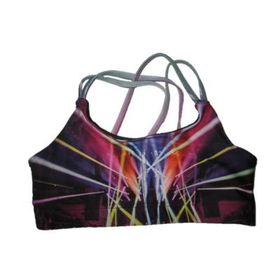 China Custom Sublimated Fashion Lycra Sports Bra For Womens for sale