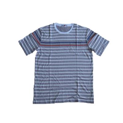 China 100% Cotton Round Neck Printing Custom Striped T Shirts for sale