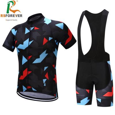 China Custom design sublimation printing sportswear bib shorts cycling jersey men for sale