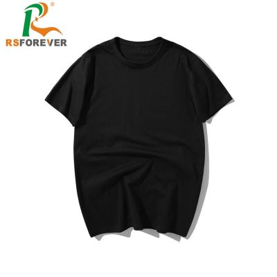 China Custom men t-shirts round neck plain black short sleeve t-shirt for sale