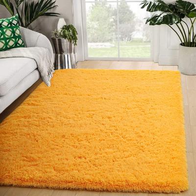 China Washable Modern Furry Area Rugs For Living Room 4'x5.9 Orange Shag Rug Blanket For Bedroom Soft Fluffy Fuzzy Carpet for sale