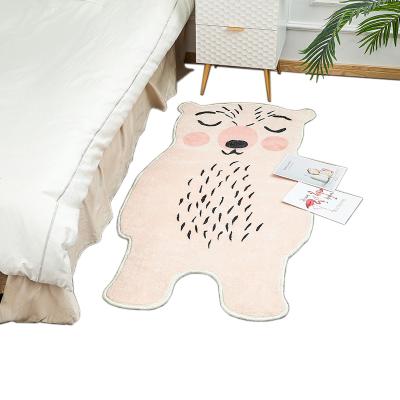 China Stain Resistant Cute Soft Animal Shaped Printed Non-Slip Washable Bathroom Blanket, 3'3