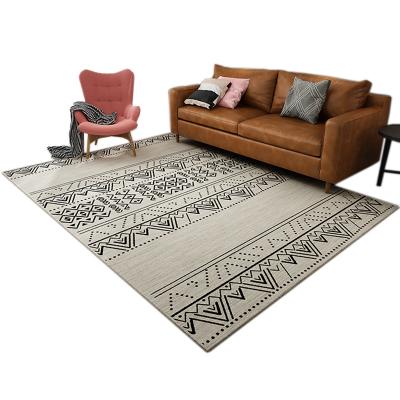 China Diamond Geometric Trellis Area Rug Stain Rug and Floor Resistant Moroccan Checkered Rug, 4' X 5' 3