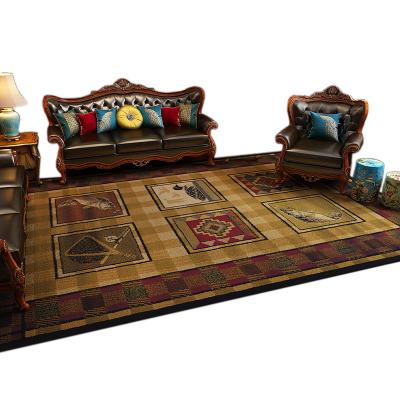 China Stain Resistant Wildlife Vintage Blanket Bear Cabin Living Room Grizzly Southwest Large Area Rug, 6' X 8'6