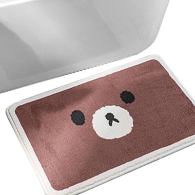 China Faux Bear Bathroom Decor Plush Blanket Non-Slip Cute Soft Shower Blanket Non-Slip Wool Bath Mats, 1'8