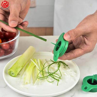 China Chopper Sharp Stainless Shredded Green Kitchen Onion Knife Viable Cutter Graters Multi Knife Cutting Slicer for sale