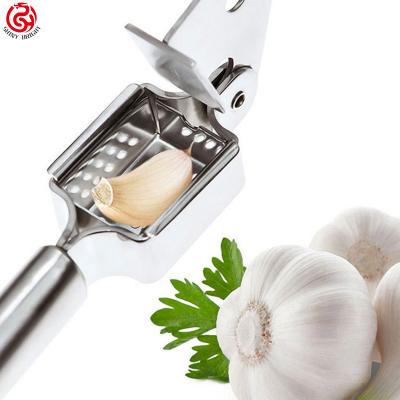 China Kitchen Supplies Professional Stainless Steel Garlic Juicer Crusher Peeler Garlic Press for sale