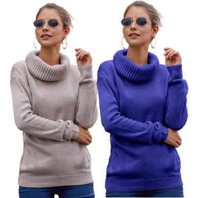 China 2022 New Anti-wrinkle Autumn Winter Female S-XXXL Long Sleeve Turtle Neck Solid Sweaters Women Sweaters for sale