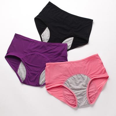 China QUICK DRY Menstrual Period Cotton Women Panties Waterproof Leak Proof Briefs Plus Size Female Underwear Physiological Breathable Pants for sale