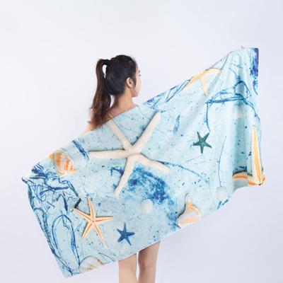 China Wholesale Customized Soft Beach Towel Safe For Fashion Beach Outdoor Sunscreen Kids for sale