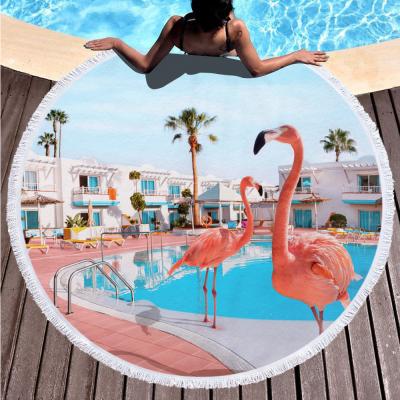 China factory direct high quality round printed beach towel safe for kids quick-drying factory new for sale