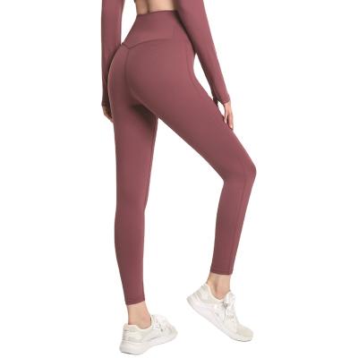 China European and American Fitness High Stretch Hip Waist Yoga Breathable Nine Point Pants for sale