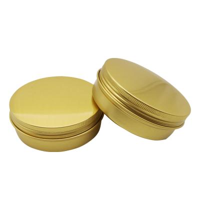 China Custom Packaging Cookie 5ML-250ML Rose Gold Cream Container And Metal Tin Box Tin Can Aluminum Cosmetic Jar With Screw Cap for sale