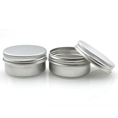 China Round 5g 10g15g 20g 30g 50g 60g 80g 100g 150g 50ml 60ml 100ml 150ml 200ml Round Empty Cosmetic Cream Aluminum Jar With Screw Clamp Cap for sale