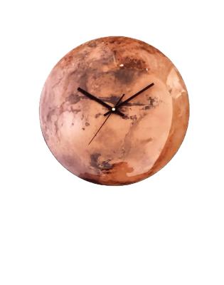 China Antique Rustic Home Decor Wall Clock Wall Style Starry Sky Round Plastic Unique Antique Painting Picture AMERICAN THREE KINGS Style Living Room Piece for sale