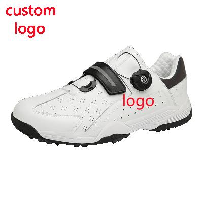 China Outdoor custom large size rotating broken nail button golf shoes men's and women's golf shoes fashion trend sports logo non-slip shoes leisure shoes for sale