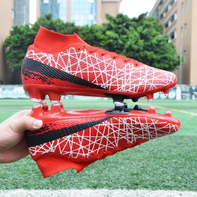 China Custom Rubber Mens Soccer Boots Soccer Shoe Women Soft High Ankle Man Soccer Shoes Soccer Socks Training for sale