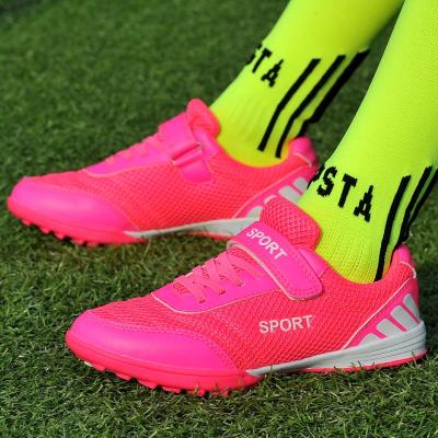 China Soccer Boots Wholesale Sports Breathable Mesh Soccer Shoes Cleats Training Girl Boys Kids Sneakers Football Boots Size 29-39 for sale