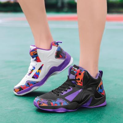 China Hot Basketball Shoes Street Style Youth Basketball Shoes Fashion Upper Wear-resistant Professional for sale