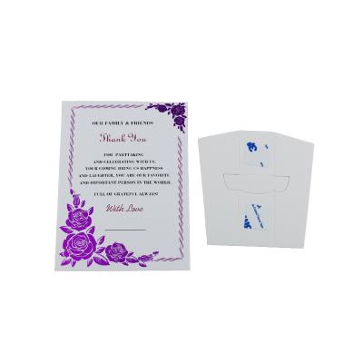 China Recycled Materials Factory Sale Premium Thank You Cards Flower Greeting Note Cards for sale