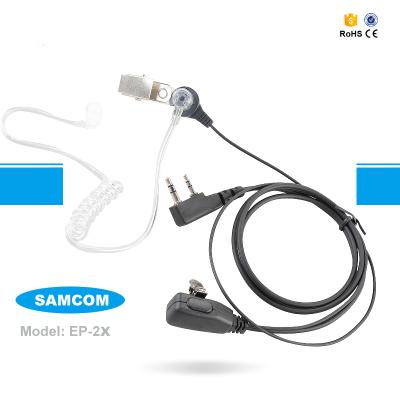 China Portable Crazy PU Coil Cable SAMCOM Air Duct FBI Professional Earphone EP-2X for sale