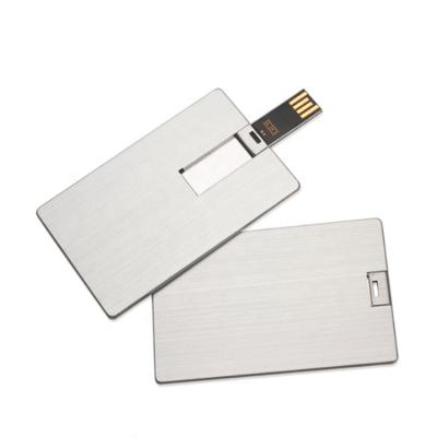 China Custom metal logo metal business card pen drive rectangle usb flash smart card aluminum usb for sale