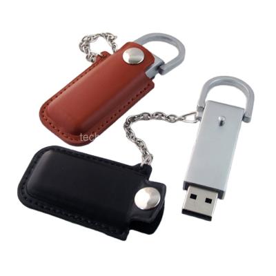 China Easy Carry Hot Selling 128gb USB Stick Memory Card USB Pendrive Leather Flash Drives Bulk Cheap Leather Pendrive for sale