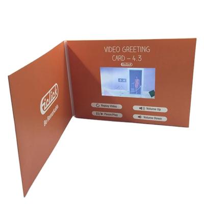 China Europe Customized LCD Screen Video Map Brochure For Advertising for sale