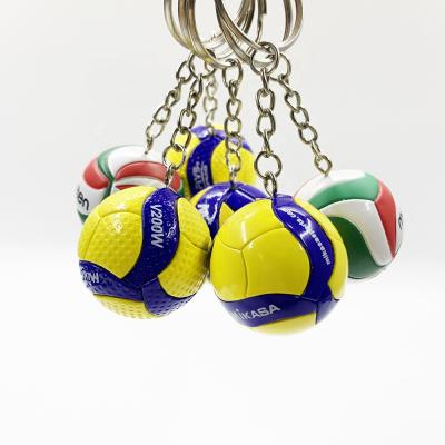 China Wholesale Cheap Plastic Volleyball Promotion Gift 3D Volleyball Key Chain MIKASA for sale