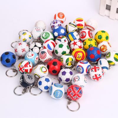 China Wholesale Custom Plastic Club Football Promotion Gift 3d Logo Soccer Key Chain Rugby Key Chain for sale