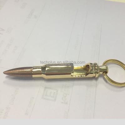 China Wholesale Bullet Shape Metal Gold Opener Key Chain Key Chain for sale