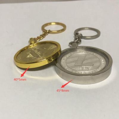 China Wholesale New Design Metal Coin Key Detachable Commemorative Commemorative Coin Holder Key Chain for sale