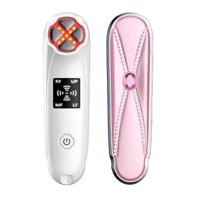 China Skin Tightening Sain Wxx Rf Beauty Instrument EMS 2020 Facelift Artifact Led Color Micro-vibration Light Ultrasonic Massager Importer for sale