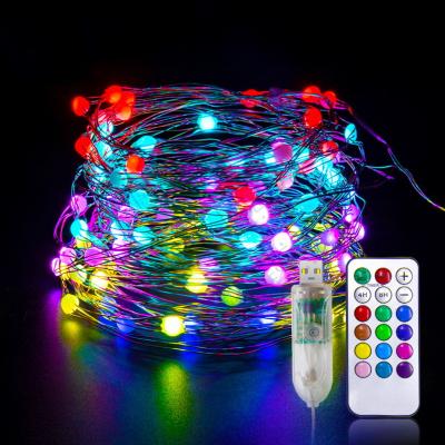 China String Light APP and Remote Control 44 Key RGB Waterproof Dreamy Color Changing Fairy Lights Christmas Decoration String Lights for sale