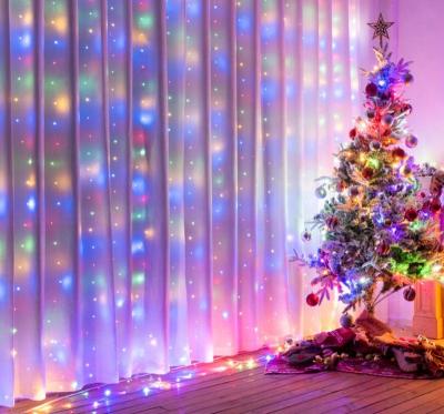 China String Light 3m X 3m 300 LED Outdoor Magical Color Changing Christmas String Decorative Fairy Curtain Lights Party Lights For Wedding for sale