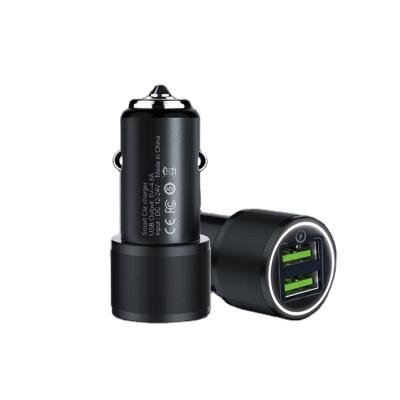 China Wholesale Phone Low Price Charging 4.8a Aluminum Alloy Dual Port Usb Car Charger For Mobile Phone for sale