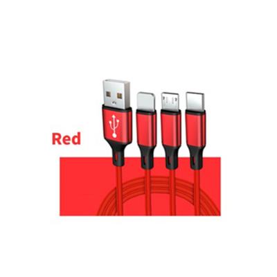 China High Quality Type C IOS System Wholesale Usb Charger Cable Usb 3 In 1 Multifunctional Data Transfer Cable for sale