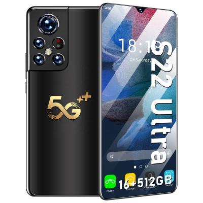 China Waterproof 5G Smartphone S22 Ultra 6.9 Inch 16+512GB Full Screen Android Mobile Phones With Face ID Original Unlocked Mobile Phone for sale