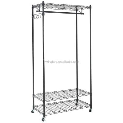 China Adjustable Metal Wire (Waist) Cloth Storage Wardrobe Rack and Garment Cloth Drying Rack for sale