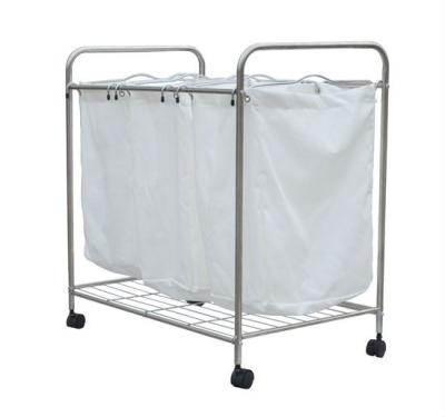 China Hotel WHEELED laundry cart with cleaning tool store, laundry basket on wheels for sale