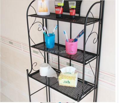 China Used For Metal 3 Shelf Bathroom Storage Organizer Spacesaver Towel Over Toliet Rack for sale