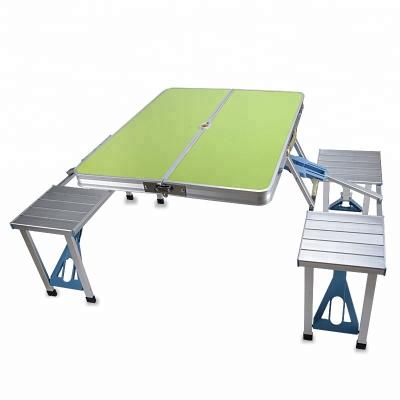 China Lightweight Outdoor Aluminum Folding Picnic Table With Chair Sets for sale